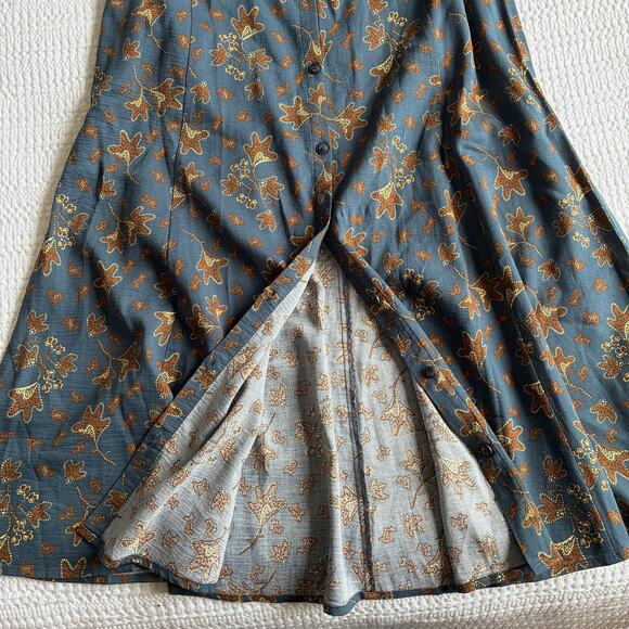 NWOT Toad & Co Skirt Manzana Pull-on Midi Women S Button 100% Organic Cotton 90s - Picture 9 of 16